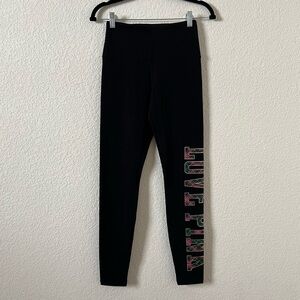 NWT VS PINK COTTON High Waisted Leggings Black Full Length Women’s Size Small